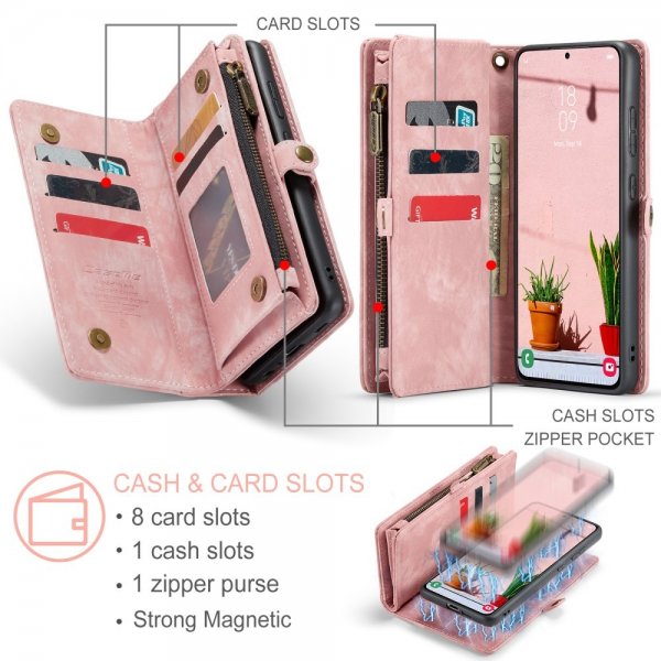 CaseMe Samsung Galaxy S25 Etui 008 Series Avtakbart Deksel Rosa
