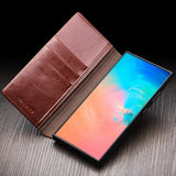 Qialino Samsung Galaxy S25 Etui Ekte Skinn Brun