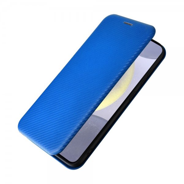 Samsung Galaxy S25 Etui Karbonfibertekstur Blå