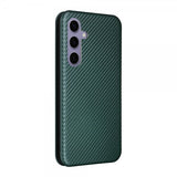 Samsung Galaxy S25 Etui Karbonfibertekstur Grønn