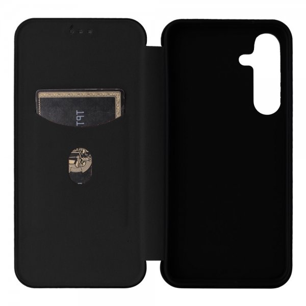 Samsung Galaxy S25 Etui Karbonfibertekstur Svart