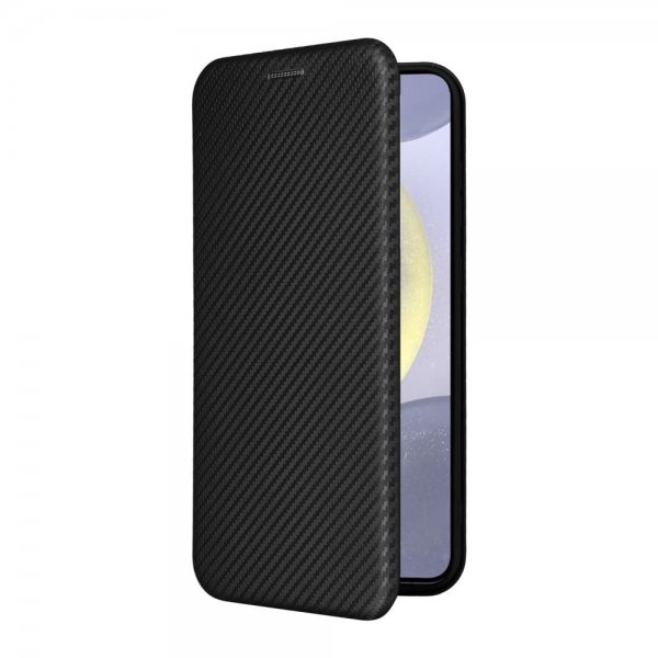 Samsung Galaxy S25 Etui Karbonfibertekstur Svart