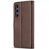 Lc.Imeeke Samsung Galaxy S25 Etui med Kortlomme stativfunksjon Mørkebrun