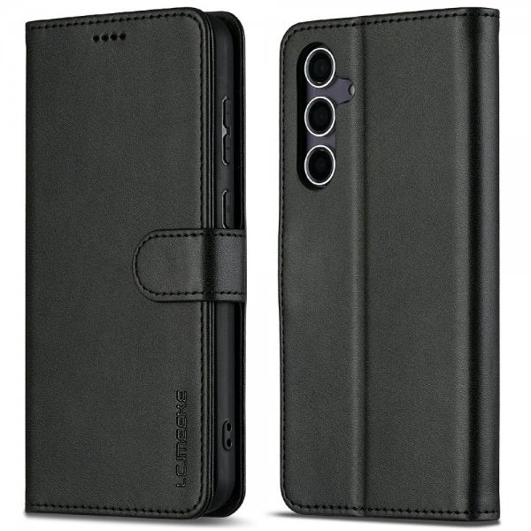 Lc.Imeeke Samsung Galaxy S25 Etui med Kortlomme stativfunksjon Svart