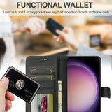 Lc.Imeeke Samsung Galaxy S25 Etui med Kortlomme stativfunksjon Svart