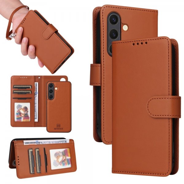 Betopnice Samsung Galaxy S25 Etui Avtagbart Deksel 005 Brun