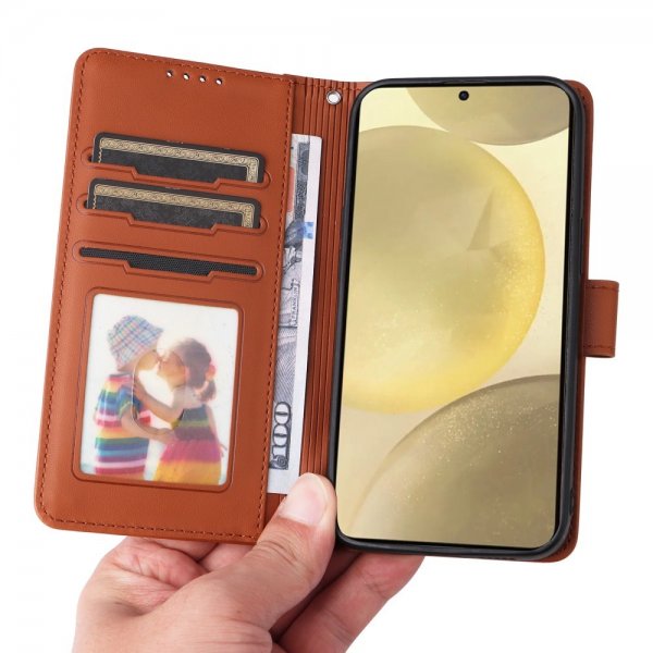 Betopnice Samsung Galaxy S25 Etui Avtagbart Deksel 005 Brun