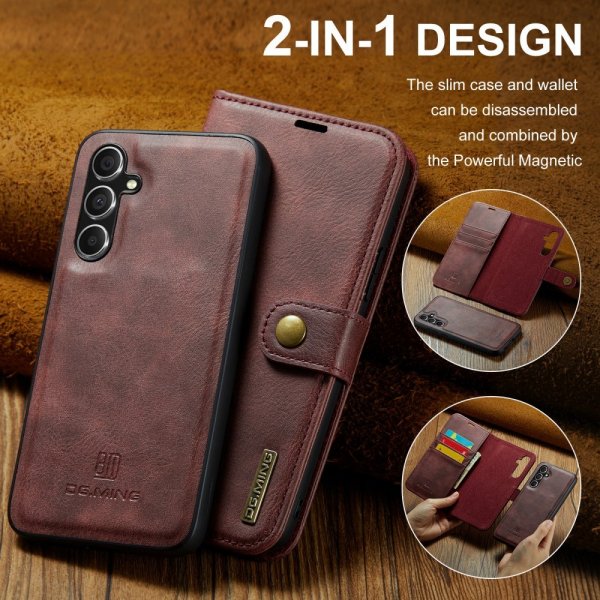Dg.Ming Samsung Galaxy S25 Etui Avtagbart Deksel Rød