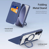 Dux Ducis Samsung Galaxy S25 Etui Skin X Pro Series Kickstand MagSafe Blå