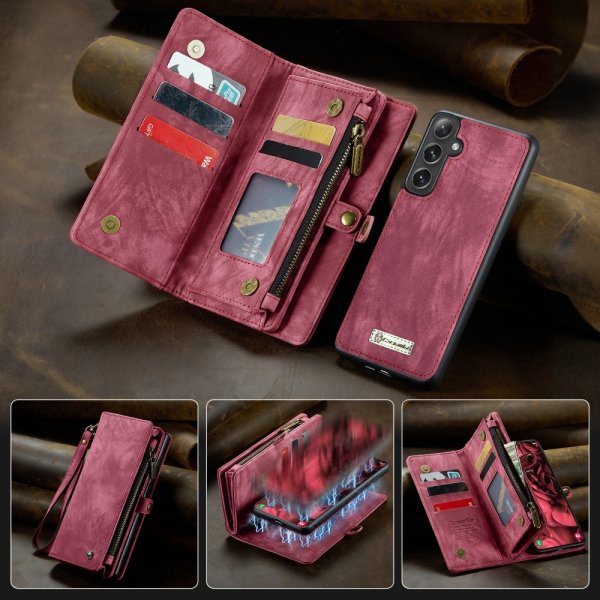 CaseMe Samsung Galaxy S25 Plus Etui 008 Series Avtakbart Deksel Rød