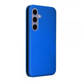 Samsung Galaxy S25 Plus Etui Karbonfibertekstur Blå
