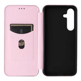 Samsung Galaxy S25 Plus Etui Karbonfibertekstur Rosegull