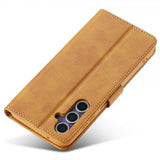 Lc.Imeeke Samsung Galaxy S25 Plus Etui med Kortlomme stativfunksjon Lysebrun