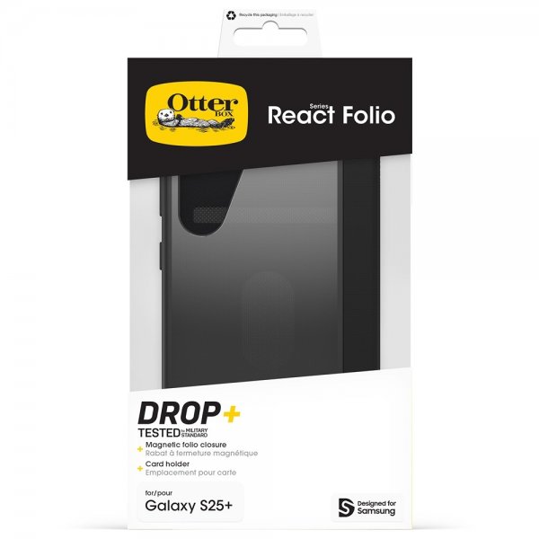 Otterbox Samsung Galaxy S25 Plus Etui React Folio Black Crystal