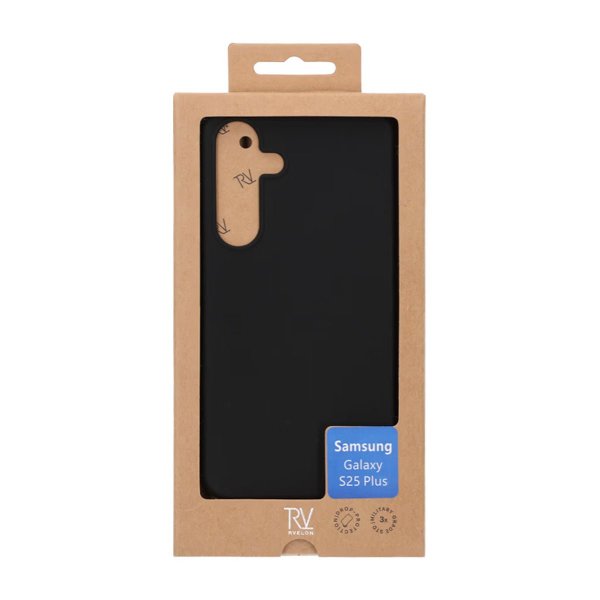 Rvelon Samsung Galaxy S25 Plus Deksel Silikon Svart