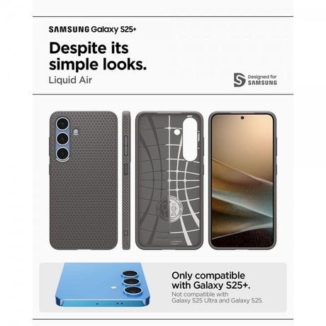 Spigen Samsung Galaxy S25 Plus Deksel Liquid Air Marble Gray