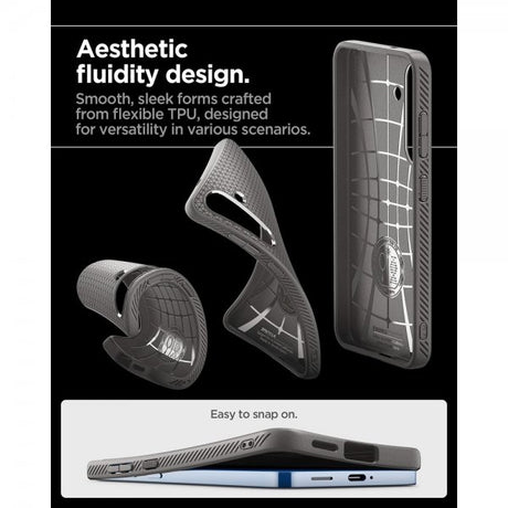 Spigen Samsung Galaxy S25 Plus Deksel Liquid Air Marble Gray