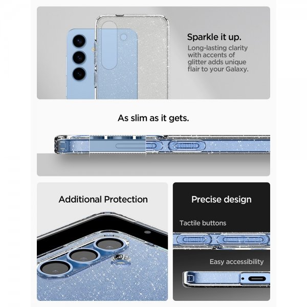 Spigen Samsung Galaxy S25 Plus Deksel Liquid Crystal Glitter Crystal Quartz