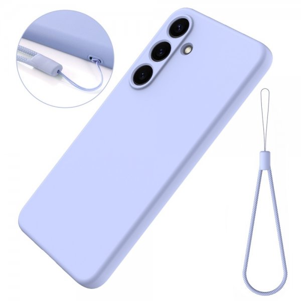 Samsung Galaxy S25 Plus Deksel med Stropp Silikon Lilla