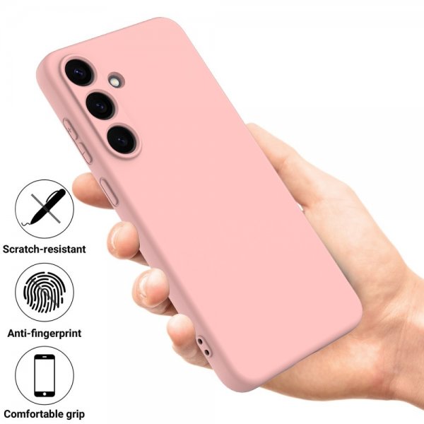 Samsung Galaxy S25 Plus Deksel med Stropp Silikon Rosa