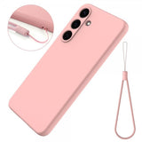 Samsung Galaxy S25 Plus Deksel med Stropp Silikon Rosa