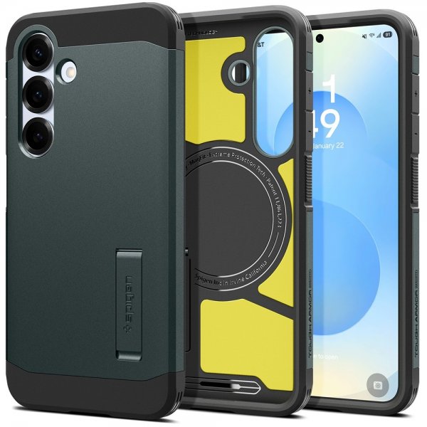 Spigen Samsung Galaxy S25 Plus Deksel Tough Armor MagFit Abyss Green