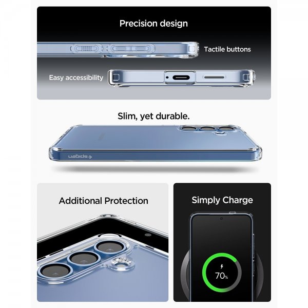 Spigen Samsung Galaxy S25 Plus Deksel Ultra Hybrid Crystal Clear