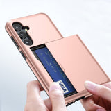 Samsung Galaxy S25 Deksel Card Slide Rosegull