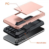 Samsung Galaxy S25 Deksel Card Slide Rosegull