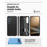 Spigen Samsung Galaxy S25 Deksel Liquid Air Matte Black