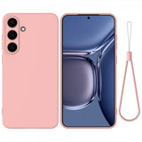 Samsung Galaxy S25 Deksel med Stropp Silikon Rosa