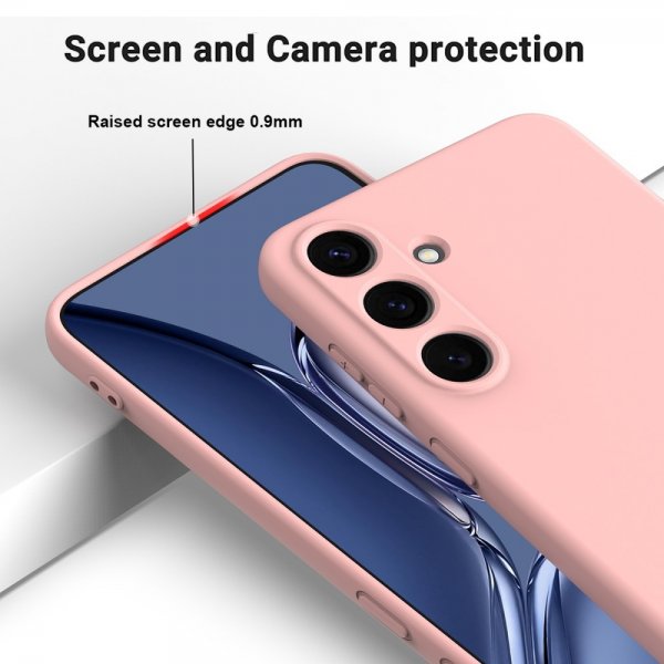Samsung Galaxy S25 Deksel med Stropp Silikon Rosa