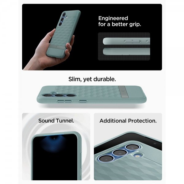 Spigen Samsung Galaxy S25 Deksel Parallax MagFit Sage Green