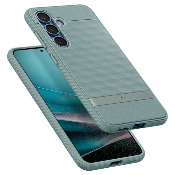 Spigen Samsung Galaxy S25 Deksel Parallax MagFit Sage Green
