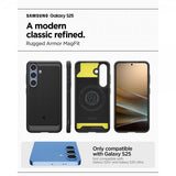 Spigen Samsung Galaxy S25 Deksel Rugged Armor MagFit Matte Black