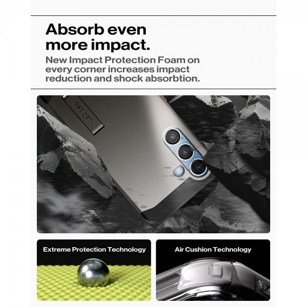 Spigen Samsung Galaxy S25 Deksel Tough Armor MagFit Gunmetal