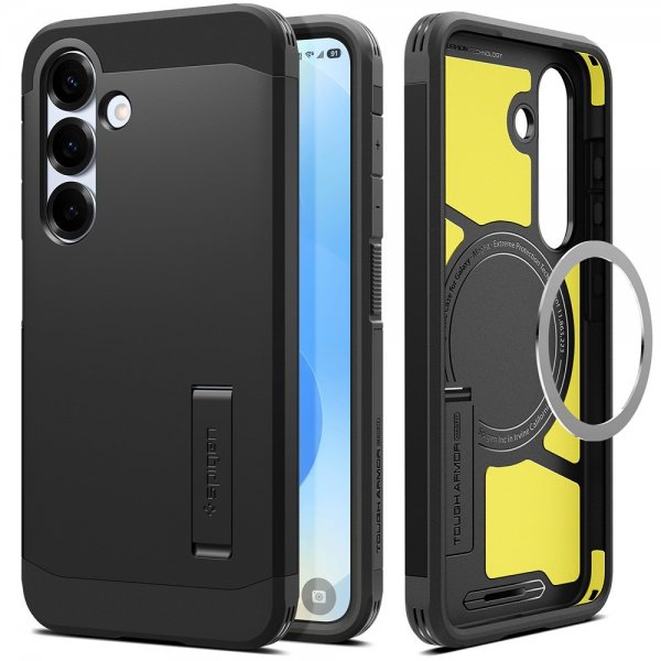 Spigen Samsung Galaxy S25 Deksel Tough Armor MagFit Svart