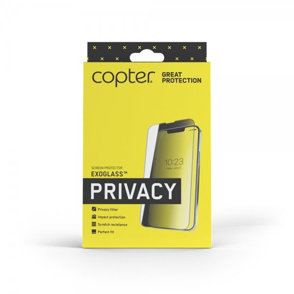 Copter Samsung Galaxy S25 Skjermbeskytter Exoglass Flat Privacy