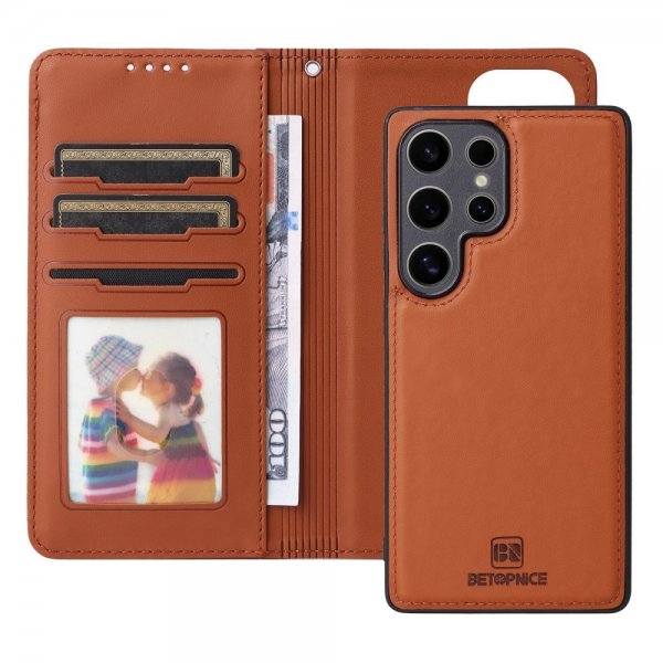 Betopnice Samsung Galaxy S25 Ultra Etui Avtagbart Deksel 005 Brun