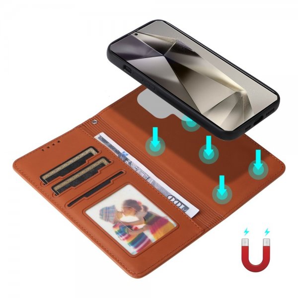 Betopnice Samsung Galaxy S25 Ultra Etui Avtagbart Deksel 005 Brun