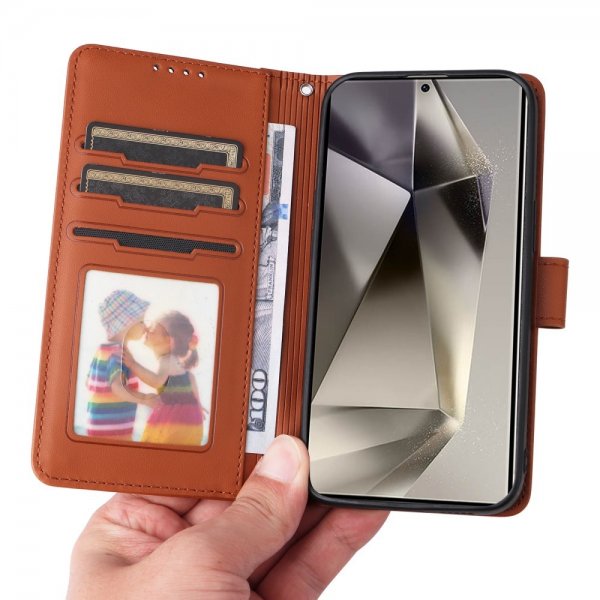 Betopnice Samsung Galaxy S25 Ultra Etui Avtagbart Deksel 005 Brun