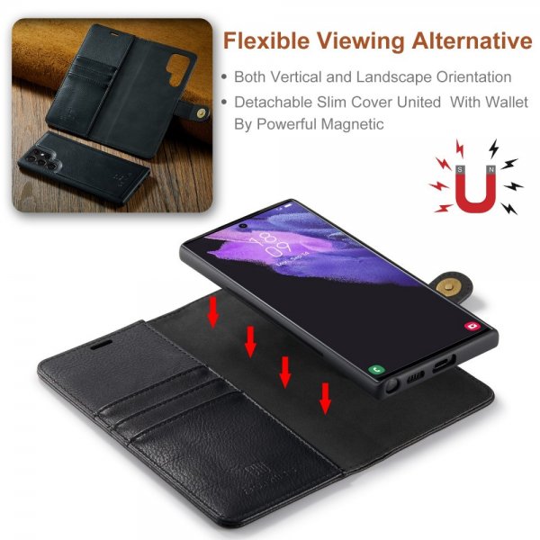 Dg.Ming Samsung Galaxy S25 Ultra Etui Avtagbart Deksel Svart