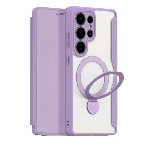 Dux Ducis Samsung Galaxy S25 Ultra Etui Skin X Pro Series Kickstand MagSafe Lilla