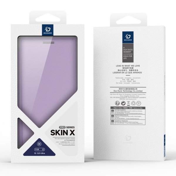 Dux Ducis Samsung Galaxy S25 Ultra Etui Skin X Pro Series Kickstand MagSafe Lilla