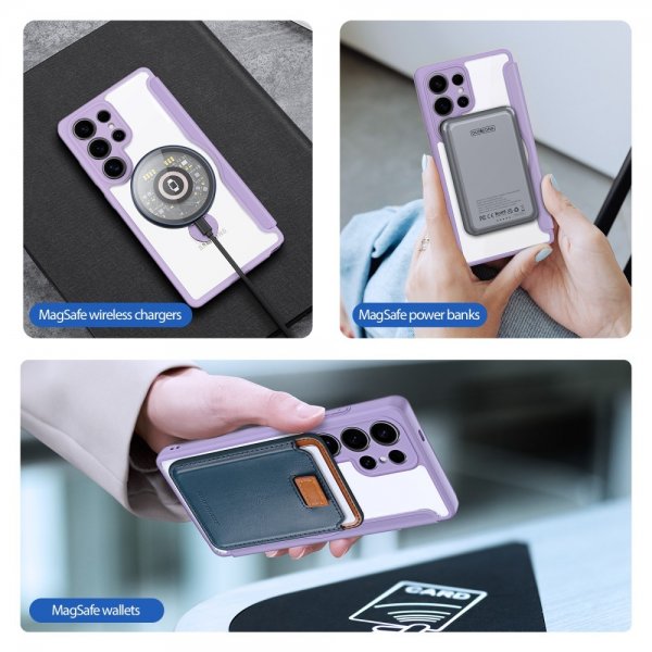 Dux Ducis Samsung Galaxy S25 Ultra Etui Skin X Pro Series Kickstand MagSafe Lilla