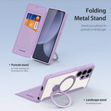 Dux Ducis Samsung Galaxy S25 Ultra Etui Skin X Pro Series Kickstand MagSafe Lilla