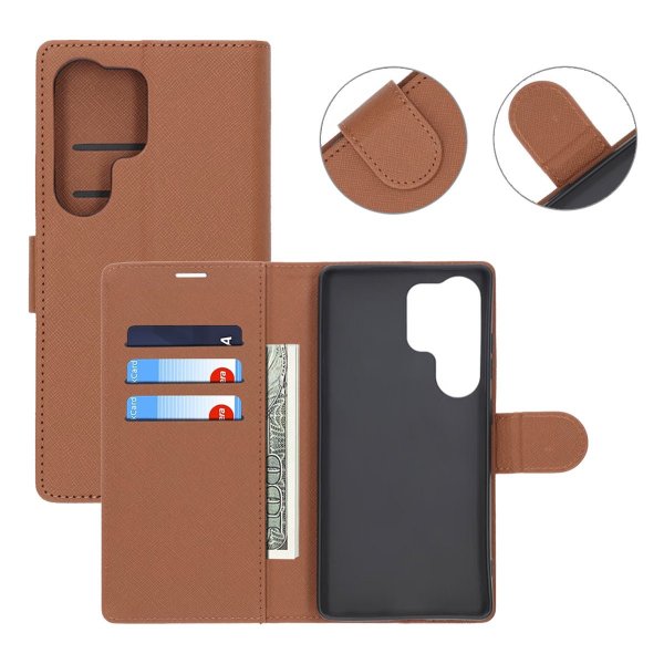 Samsung Galaxy S25 Ultra Etui 3 Kortlomme Brun