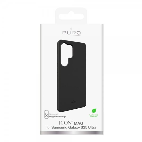 Puro Samsung Galaxy S25 Ultra Deksel ICON Mag Svart