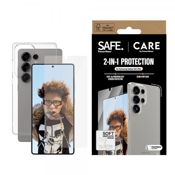 CARE by PanzerGlass Samsung Galaxy S25 Ultra Deksel og Skjermbeskytter Fashion 2-in-1 Bundle