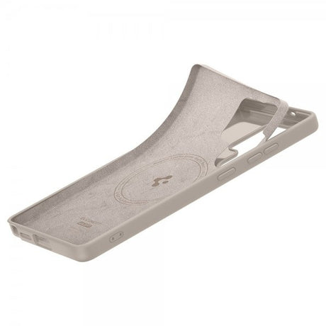 Spigen Samsung Galaxy S25 Ultra Deksel Silicone Fit MagFit Natural Titanium